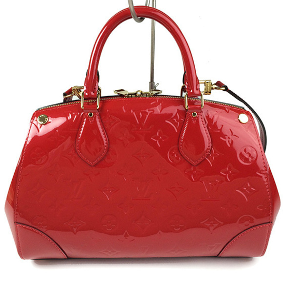 Louis Vuitton Monogram Verni Santa Monica Series Red 2way Handbag - Picture 3 of 7